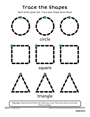 First page of Trace the Shapes